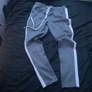Grey and White Sweatpants